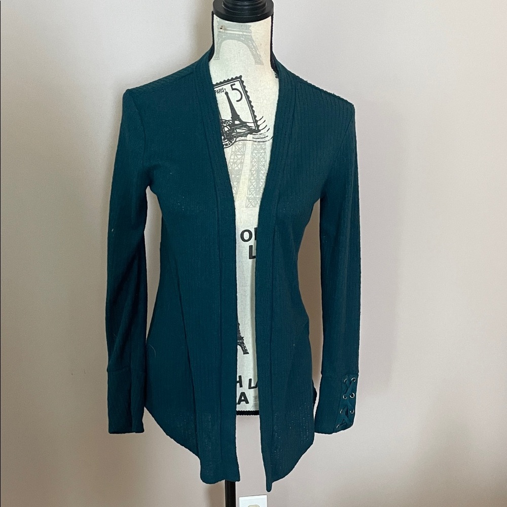 Maurices Deep Teal Open-Front Cardigan